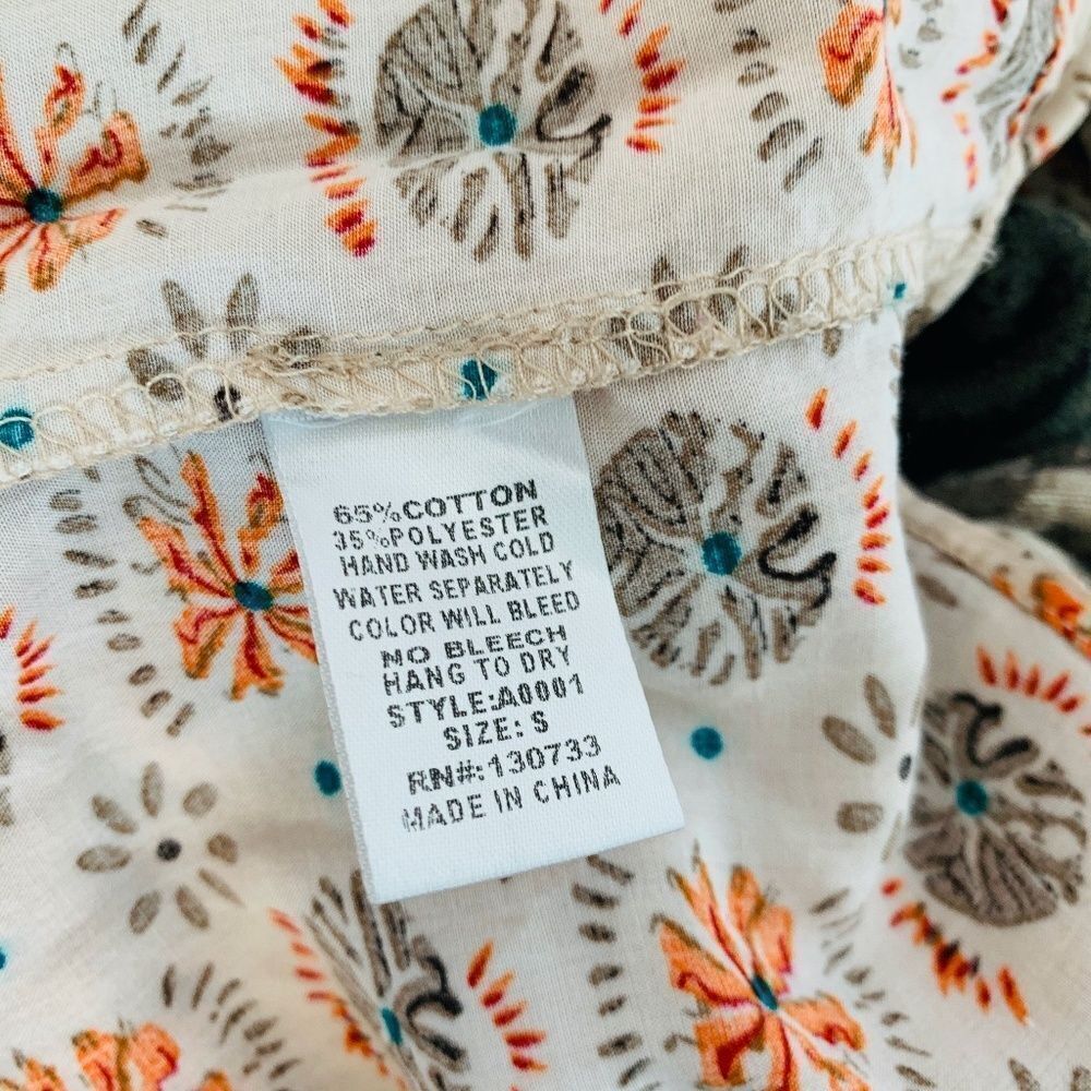 Umgee Free Spirit Boho Print Tunic Dress Sz S - Picture 5 of 6